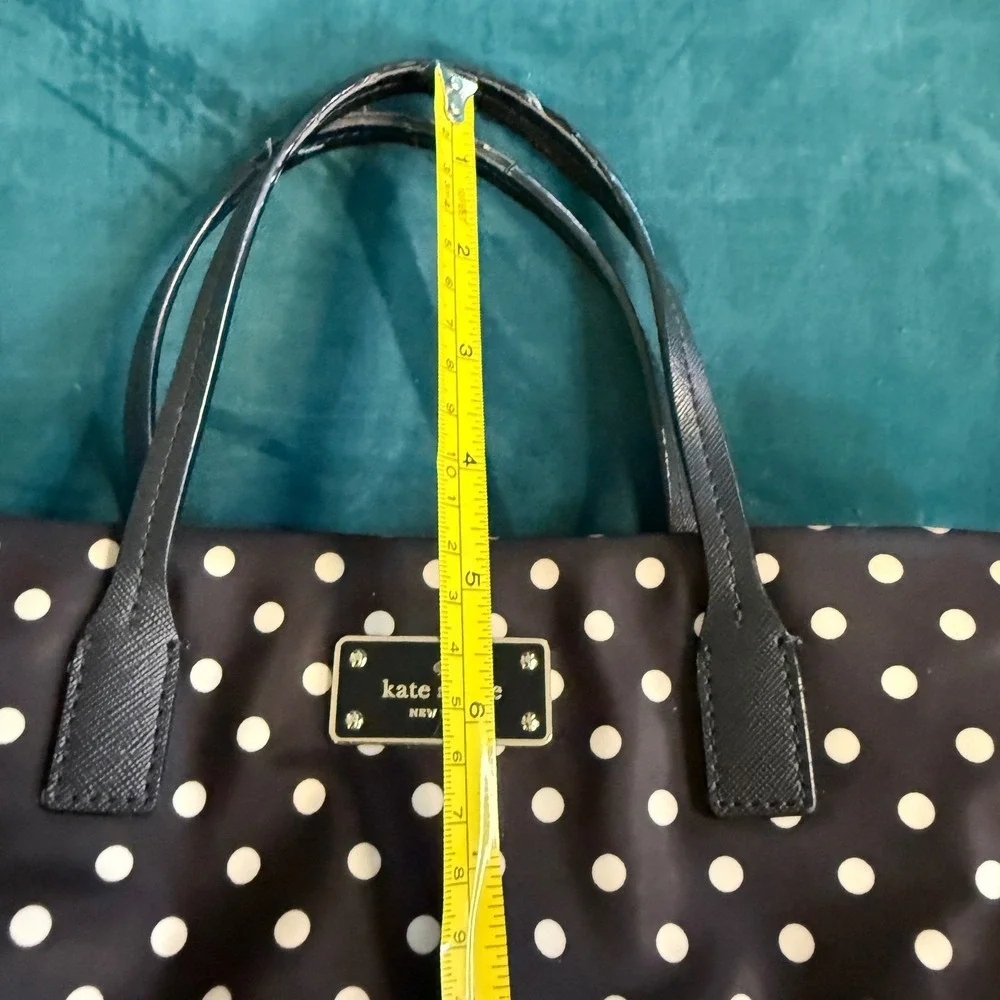 Kate Spade New York Polka Dot Nylon Tote Bag‎ Black White